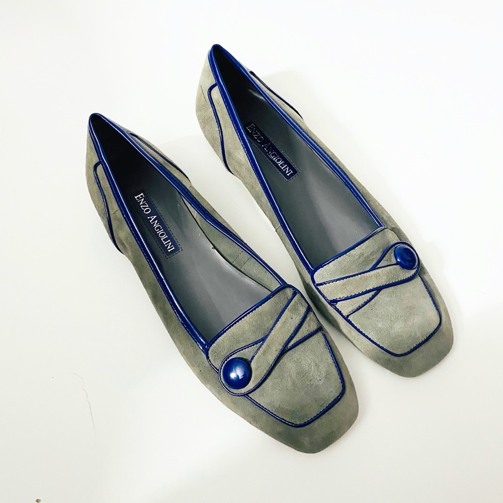 Enzo Angiolini square toe leather loafer